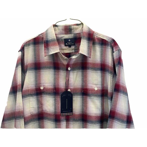 The original Ben Sherman Shirt Classic Button Down Long Sleeve Size Large - Picture 4 of 6
